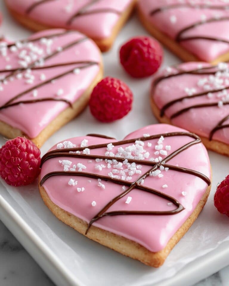 Raspberry Sugar Cookies with White Chocolate Drizzle Recipe