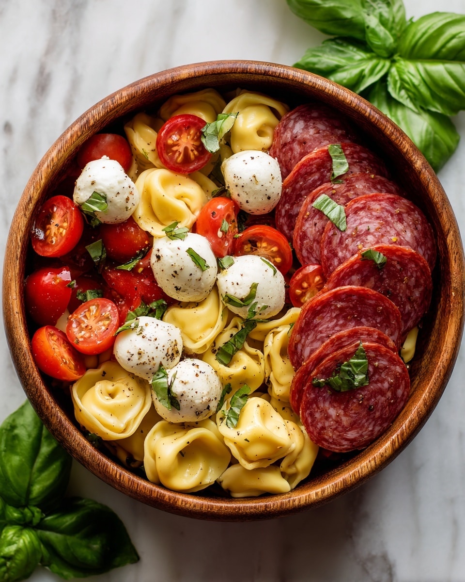 Salami-Mozzarella Tortellini Pasta Salad Recipe