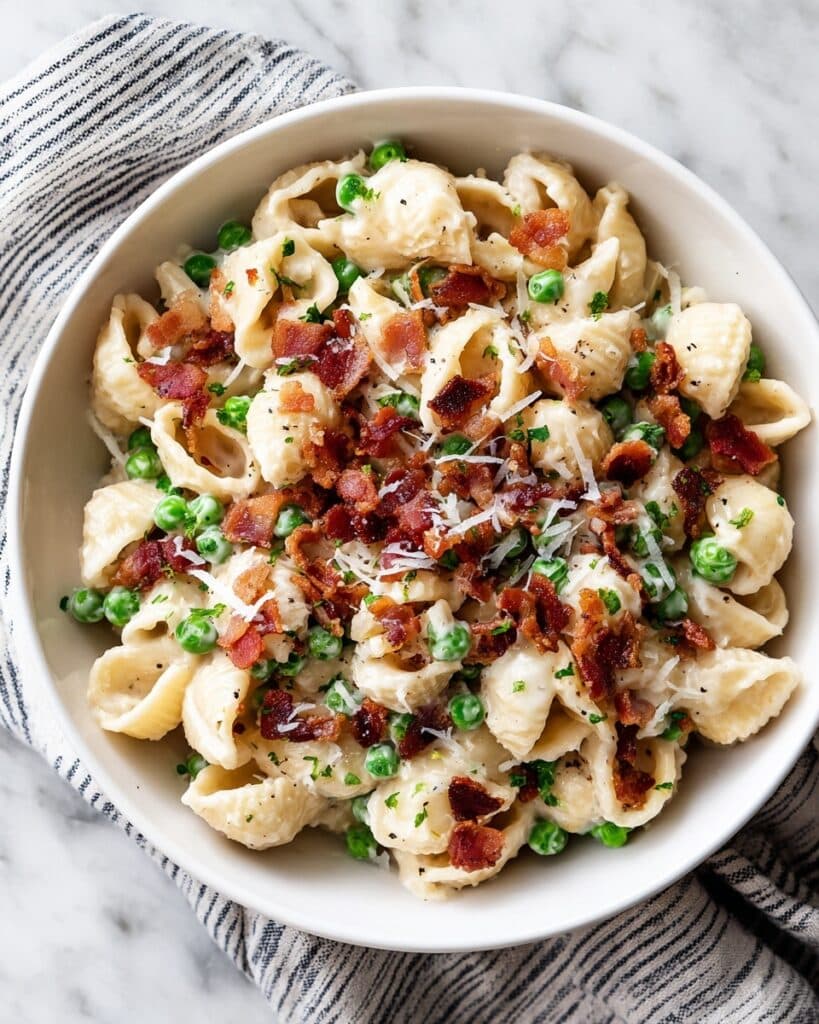 Creamy Bacon and Pea Pasta Salad Recipe
