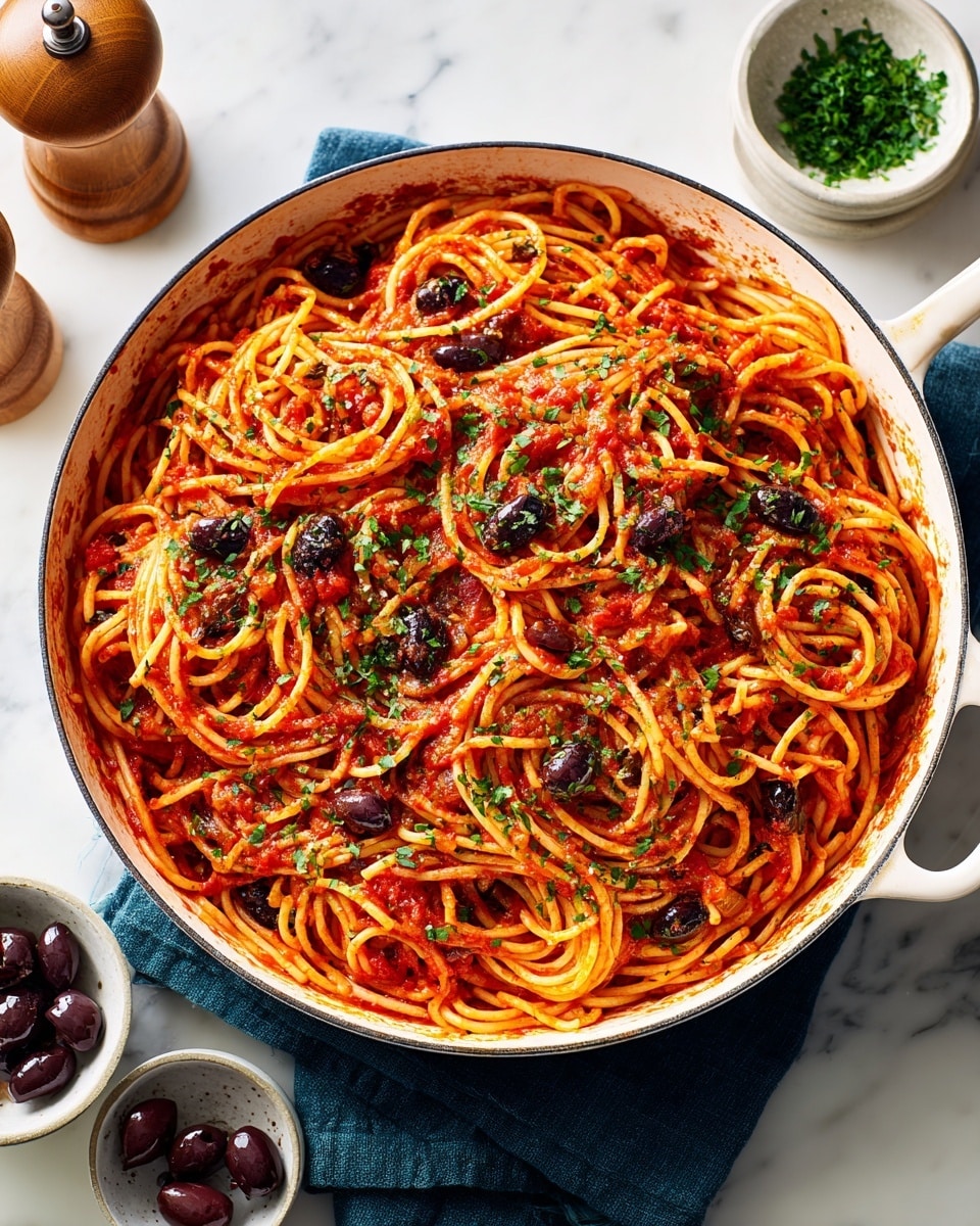 Spicy Vegan Pasta Puttanesca Recipe