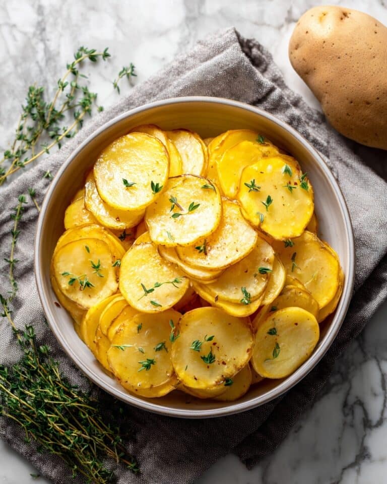 Savory Spanish Potatoes with Garlic, Paprika, and Herb Garnish Recipe