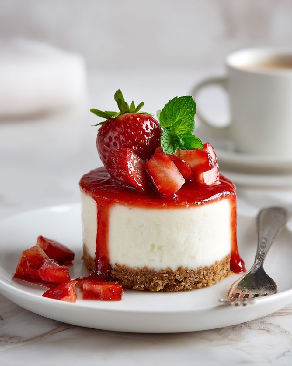 Classic Strawberry Cheesecake with Luscious Homemade Sauce Recipe