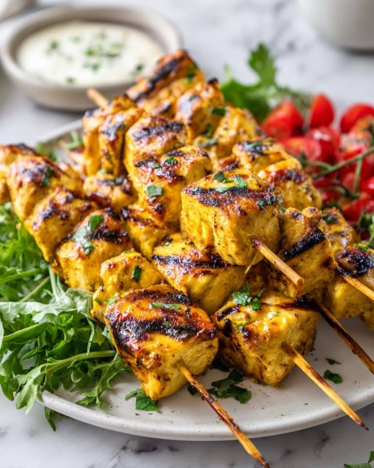 Persian Saffron Yogurt Chicken Kabobs Recipe