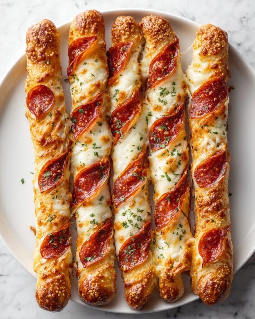 Delightful Festive Candy Cane Pizza Breadsticks Recipe