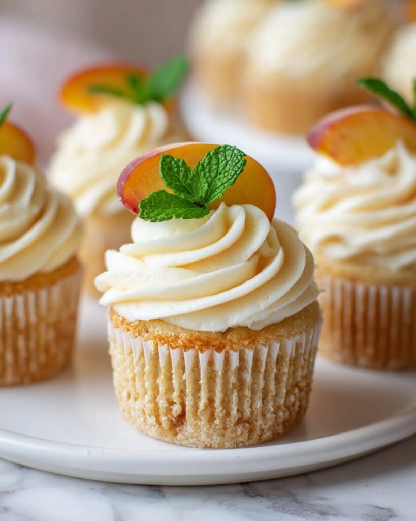 Peach & Honey Cheesecake Cupcakes – Creamy, Fruity, and Naturally Sweet Mini Desserts Recipe