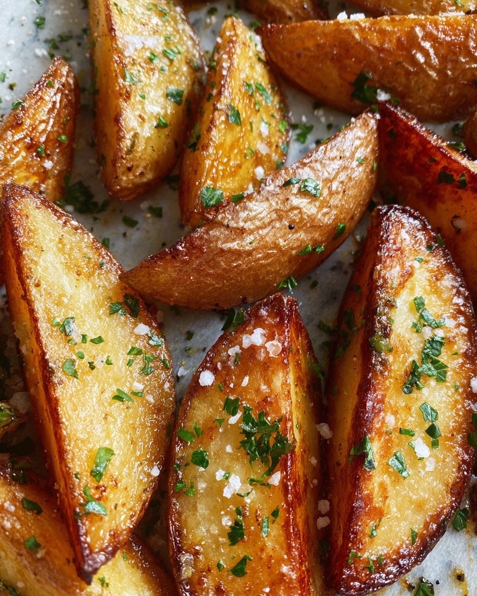 The image shows a close-up of six grilled meatballs with a dark brown and slightly crispy outside texture, topped with small pieces of chopped green herbs. They rest on a bed of bright red sauce with hints of orange, with a sliced green jalapeño pepper visible near the bottom. The background is a white marbled texture, and the overall look is juicy and flavorful. photo taken with an iphone --ar 4:5 --v 7
