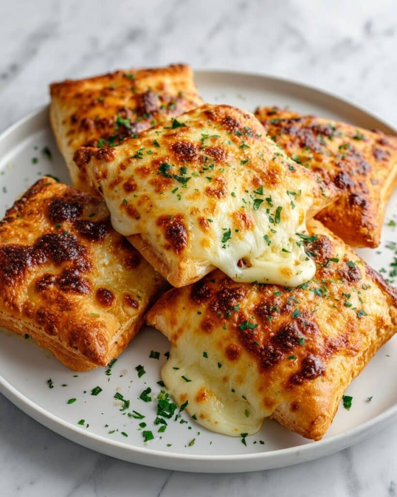 Cheesy Garlic Herb Puff Pastry Pockets Recipe