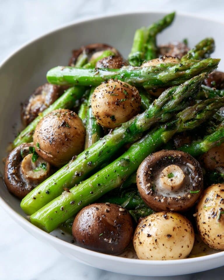 Delightfully Simple Air Fryer Asparagus and Mushrooms Recipe