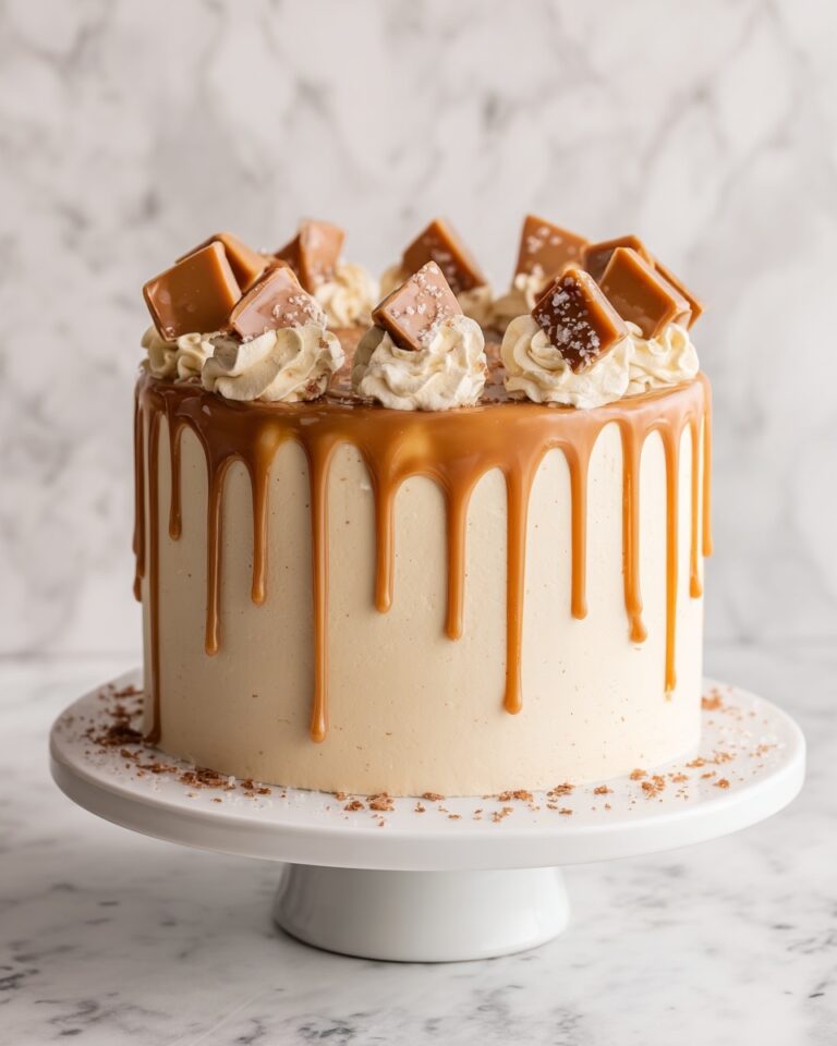 Caramel Drip Cake with Salted Caramel Buttercream Recipe