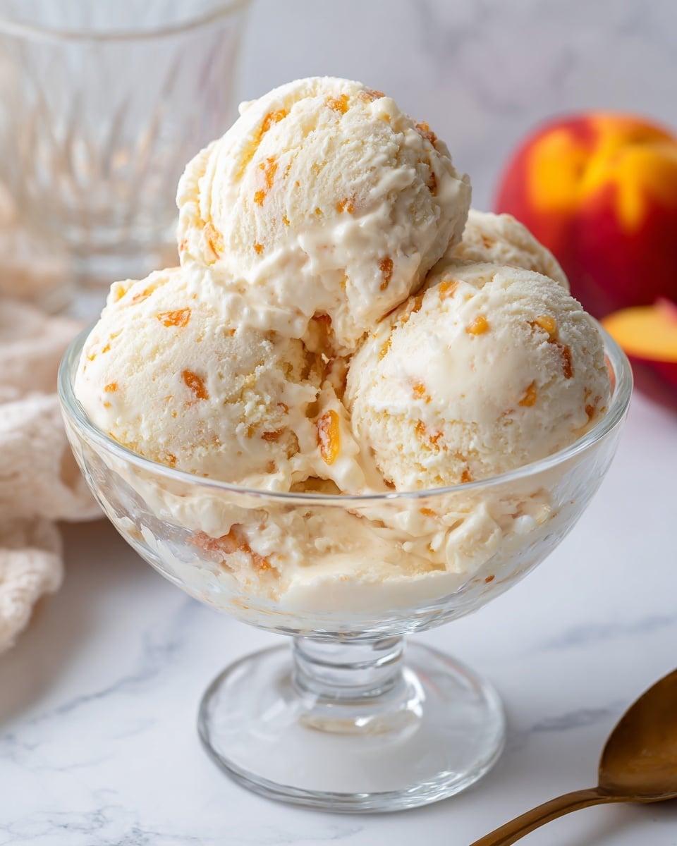 Homemade Peach Custard Ice Cream Recipe